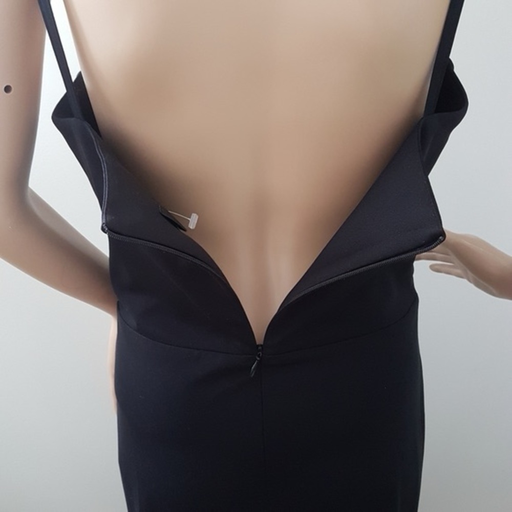 Frank Lyman Design Wide Leg Corset Top Design Overall Jumpsuit Black Sz 8 - Picture 6 of 11
